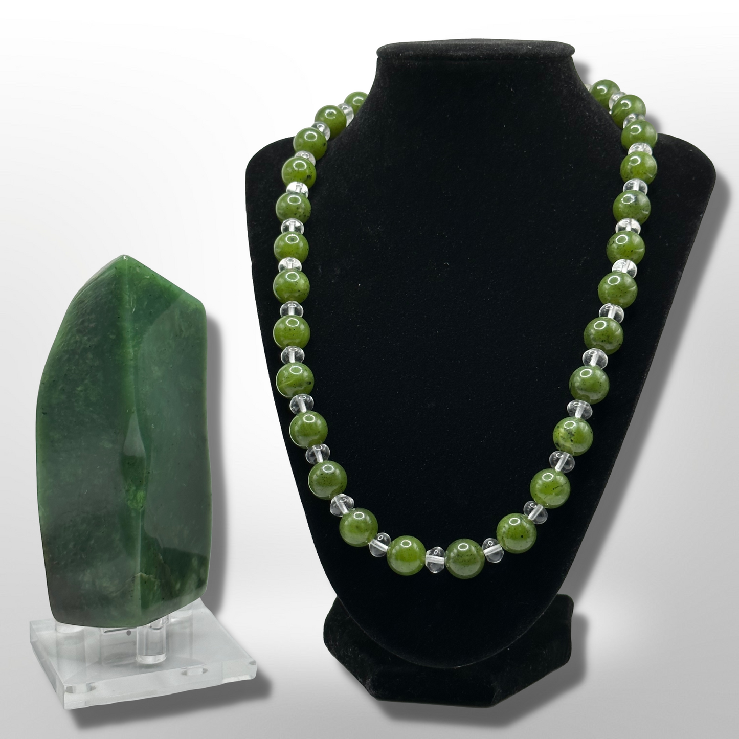 Live Harmoniously: Amplified Nephrite Jade Necklace