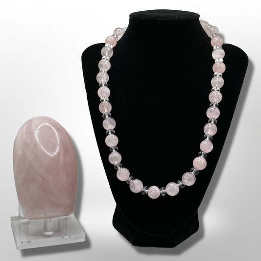 Love Yourself: Amplified Brazilian Rose Quartz Necklace