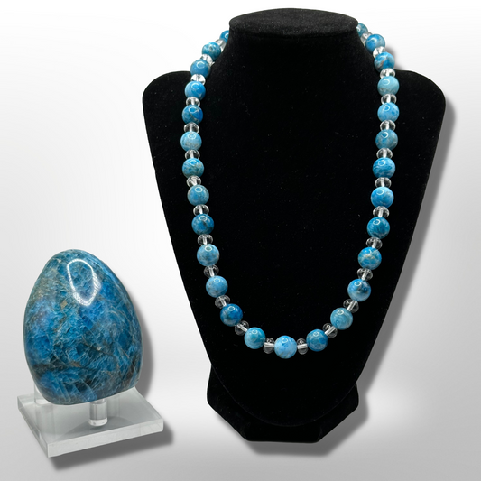 Enhance Gifts: Amplified Sky Blue Apatite Necklace