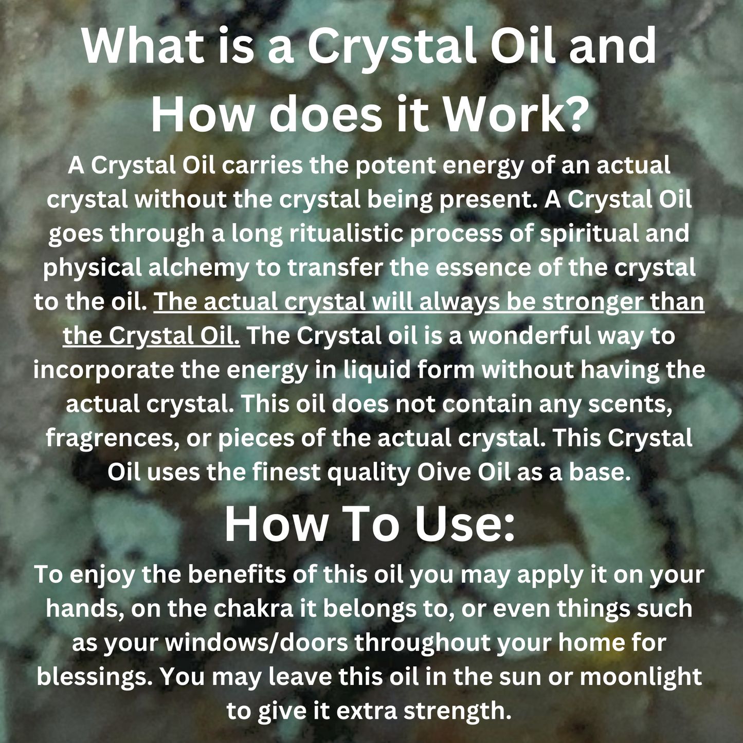 African Turquoise Crystal Oil