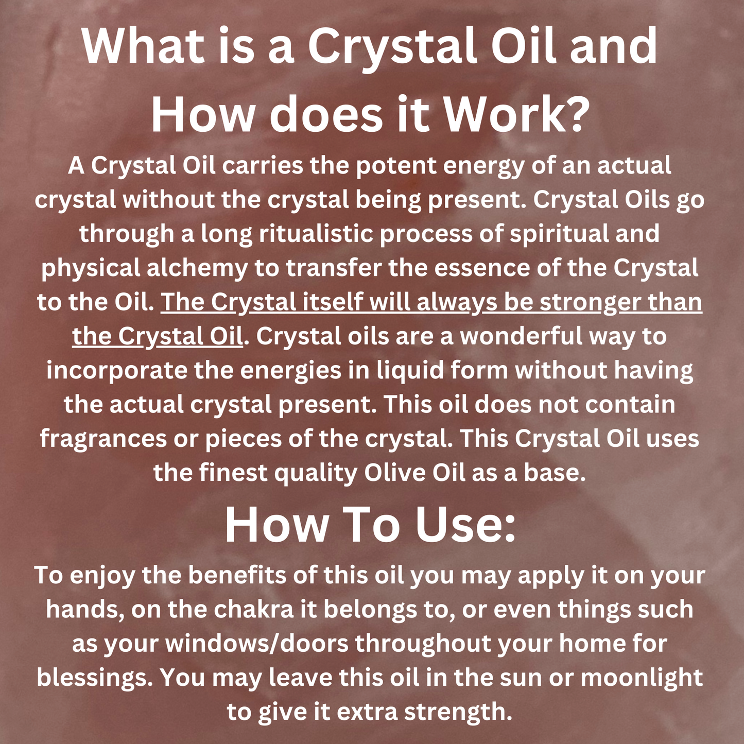 Hot Rose Quartz Crystal Oil