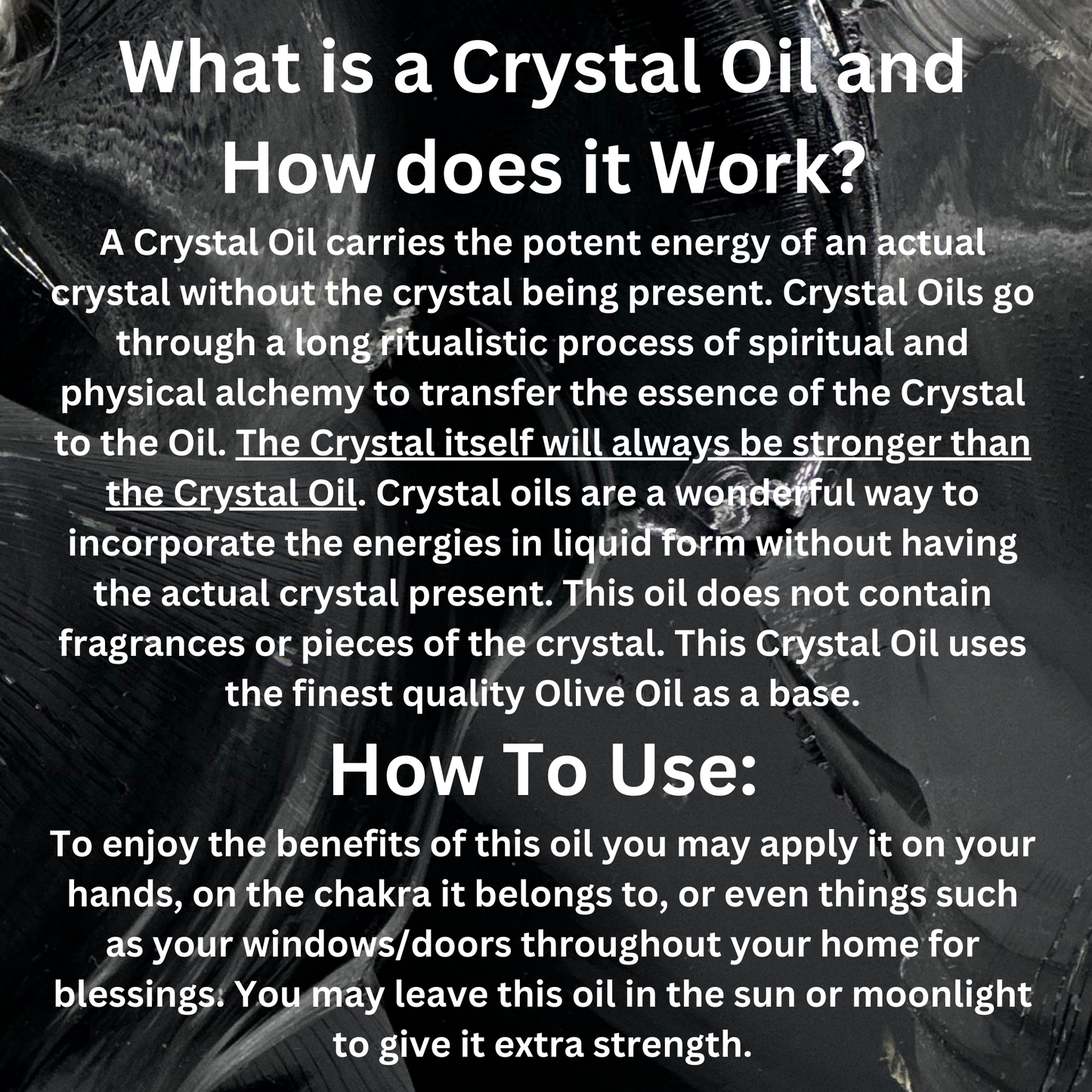 Obsidian Crystal Oil