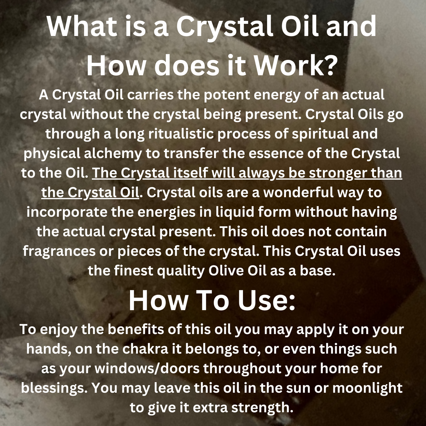 Smoky Quartz Crystal Oil