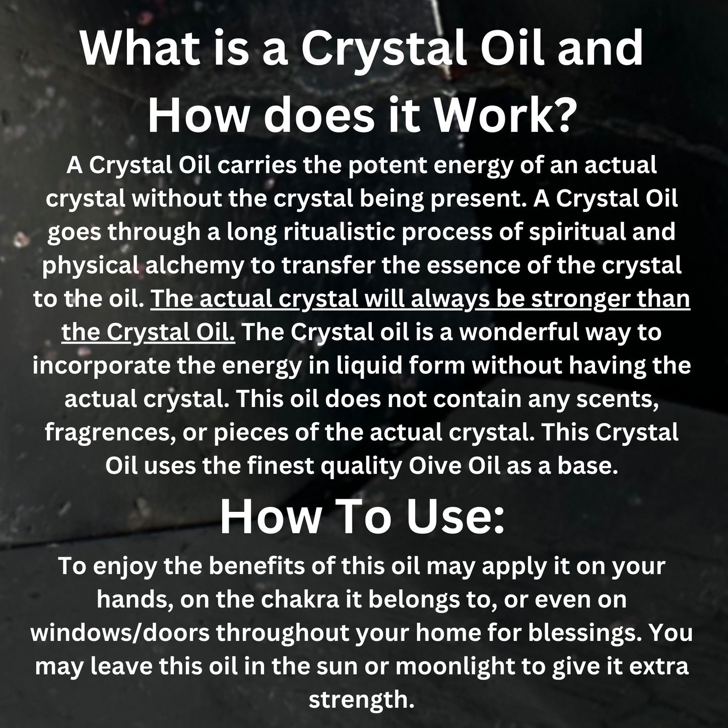 Garnet Crystal Oil