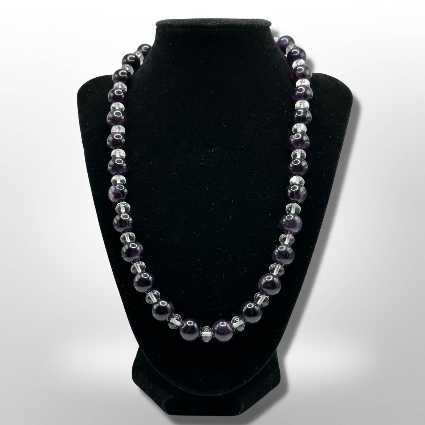 Embrace Royalty: Deep Purple Amethyst Amplified Necklace