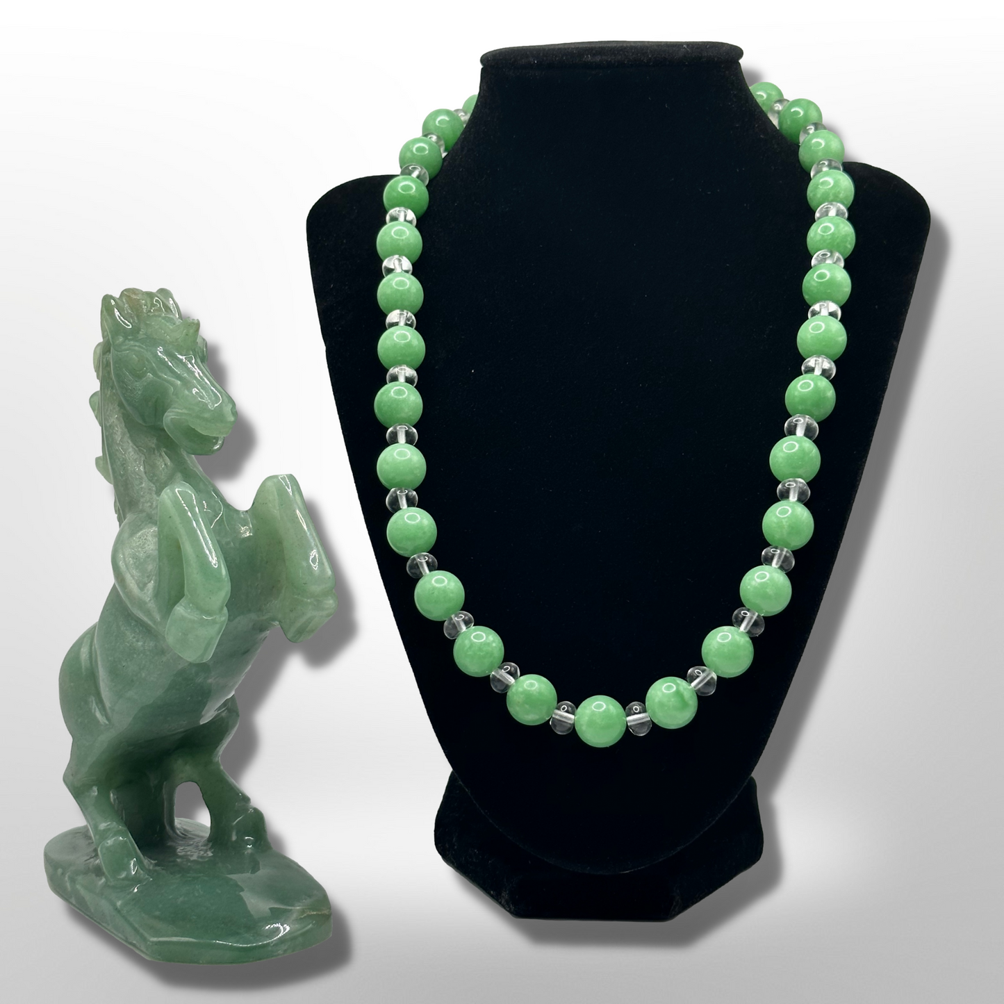 Invite Tranquility: Amplified Chinese Jadeite Necklace