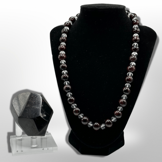 Restore Passion: Amplified Almandine Garnet Necklace