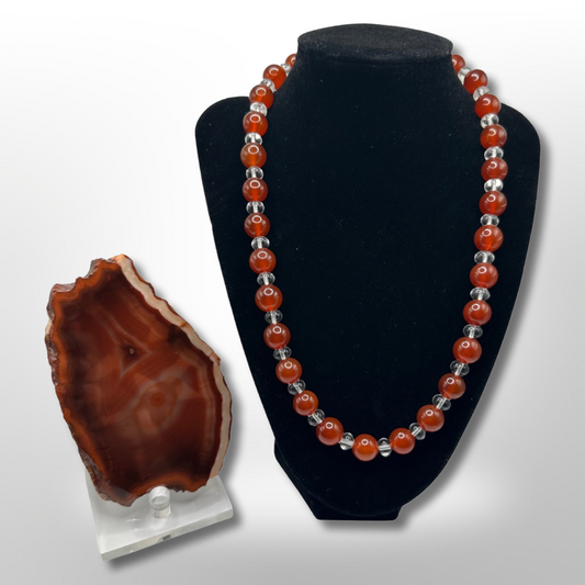 Restore Energy: Amplified Fire Carnelian Necklace